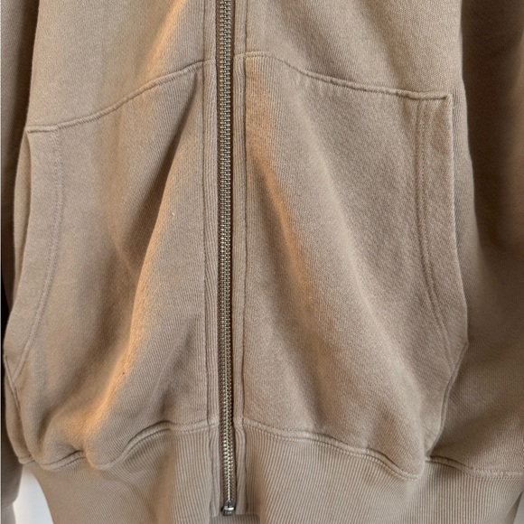 Joah Brown Oversized full zip hoodie in Sand size S/M - Picture 4 of 6